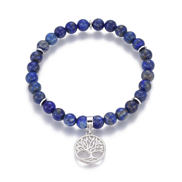 PandaHall Natural Lapis Lazuli Charm Bracelets, with Brass Findings, Flat Round with Tree of Life, 2-1/8 inch(5.5cm)~2-1/4 inch(5.6cm)...
PandaHall Natural Lapis Lazuli Charm Bracelets, with Brass Findings, Flat Round with Tree of Life, 2-1/8 inch(5.5cm)~2-1/4 inch(5.6cm)...