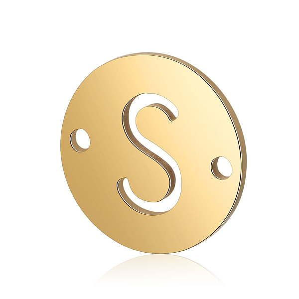 PandaHall Titanium Steel Links connectors, Flat Round with Letter, Golden, Letter.S, 12x0.8mm, Hole: 0.8mm Titanium Steel Letter S
PandaHall Titanium Steel Links connectors, Flat Round with Letter, Golden, Letter.S, 12x0.8mm, Hole: 0.8mm Titanium Steel Letter S