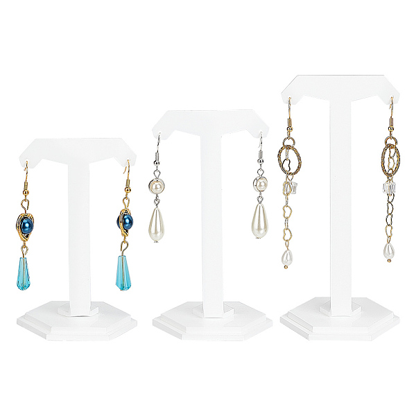 PandaHall FINGERINSPIRE 3 Set T-Shape Acrylic Earrings Display Stands 3 Size White Earring Display Holder with Magnetic Clasps Hexagon Bases...
PandaHall FINGERINSPIRE 3 Set T-Shape Acrylic Earrings Display Stands 3 Size White Earring Display Holder with Magnetic Clasps Hexagon Bases...
