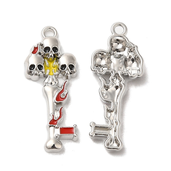 PandaHall Alloy Enamel Pendant, Cadmium Free & Nickel Free & Lead Free, Key with Skull Charm, Platinum, 34x13x4mm, Hole: 2mm Alloy+Enamel...
PandaHall Alloy Enamel Pendant, Cadmium Free & Nickel Free & Lead Free, Key with Skull Charm, Platinum, 34x13x4mm, Hole: 2mm Alloy+Enamel...