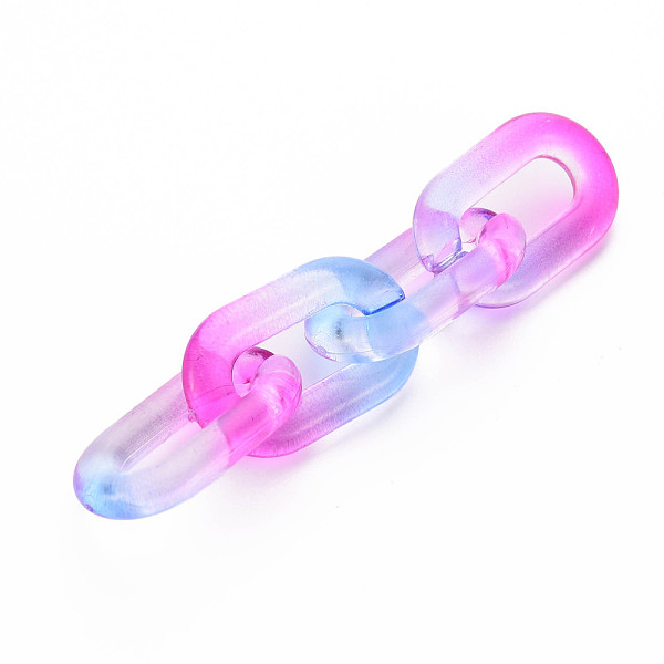 PandaHall Two Tone Transparent Acrylic Linking Rings, Quick Link Connectors, for Cable Chains Making, Oval, Violet, 31x19.5x5.5mm, Inner..., Purple
PandaHall Two Tone Transparent Acrylic Linking Rings, Quick Link Connectors, for Cable Chains Making, Oval, Violet, 31x19.5x5.5mm, Inner..., Purple