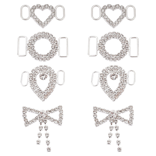 PandaHall GOMAKERER 8PCS 4Style Alloy Rhinestone Buckle Clasps, For Webbing, Strapping Bags, Garment Accessories, Platinum, Mixed Shapes...
PandaHall GOMAKERER 8PCS 4Style Alloy Rhinestone Buckle Clasps, For Webbing, Strapping Bags, Garment Accessories, Platinum, Mixed Shapes...