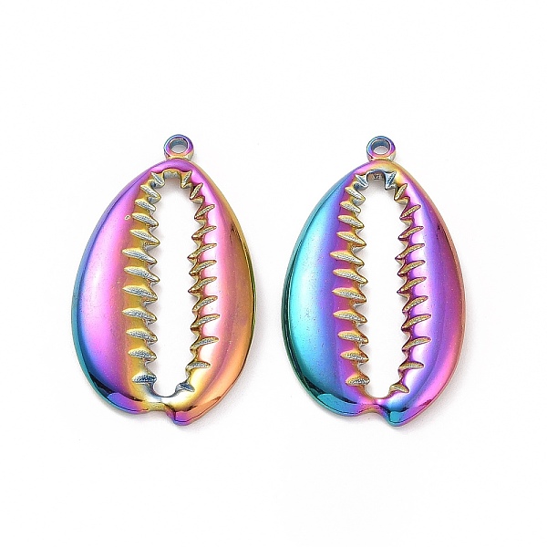 PandaHall Ion Plating(IP) 304 Stainless Steel Pendants, Shell Charm, Rainbow Color, 27x15x2.5mm, Hole: 1.2mm 304 Stainless Steel Shell Shape
PandaHall Ion Plating(IP) 304 Stainless Steel Pendants, Shell Charm, Rainbow Color, 27x15x2.5mm, Hole: 1.2mm 304 Stainless Steel Shell Shape