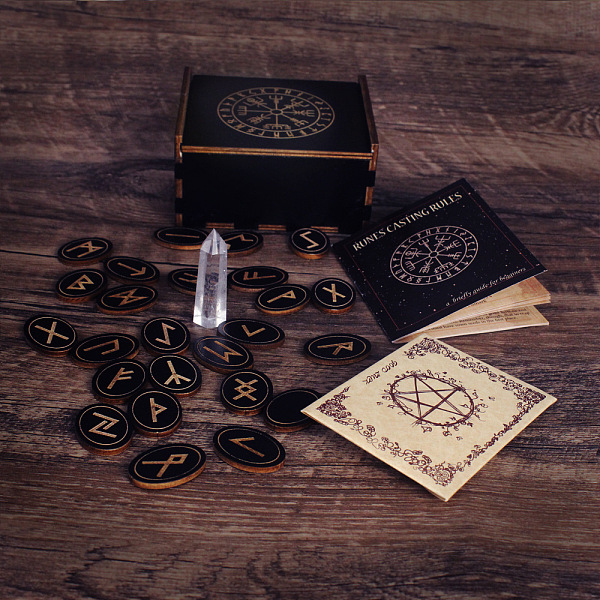 PandaHall Divination Supplies Kits, Including Wooden Rune Stones & Box, Quartz Crystal Hexagonal Prisms, Parchment, Velvet Drawstring Bags..., Multicolor
PandaHall Divination Supplies Kits, Including Wooden Rune Stones & Box, Quartz Crystal Hexagonal Prisms, Parchment, Velvet Drawstring Bags..., Multicolor