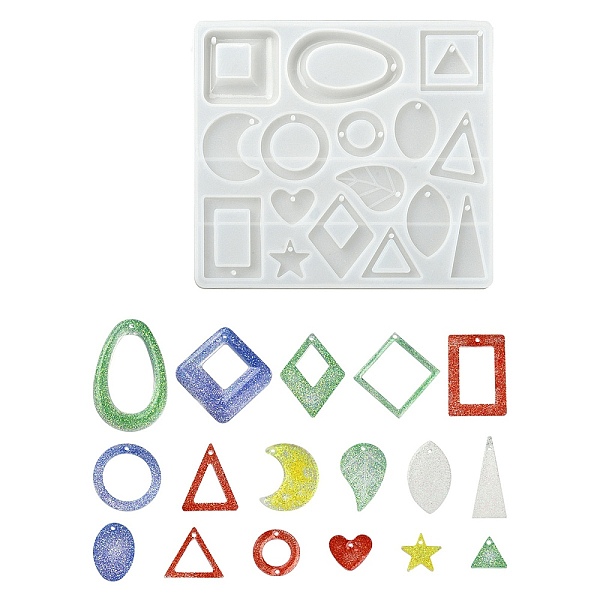 PandaHall DIY Geometrical Shape Pendant Silicone Molds, Resin Casting Molds, for UV Resin, Epoxy Resin Jewelry Making, Creamy White...
PandaHall DIY Geometrical Shape Pendant Silicone Molds, Resin Casting Molds, for UV Resin, Epoxy Resin Jewelry Making, Creamy White...