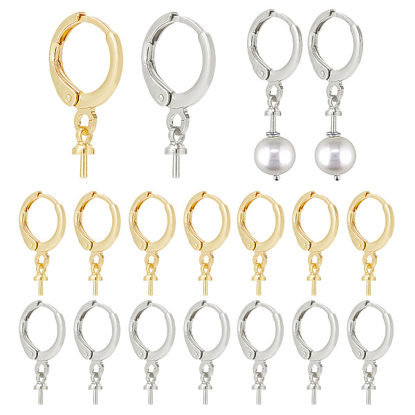 PandaHall 20 Pairs 2 Colors Brass Huggie Hoop Earring Findings, For Half Drilled Beads, Platinum & Golden, 20mm, Pin: 0.9mm, 10 Pair/color...
PandaHall 20 Pairs 2 Colors Brass Huggie Hoop Earring Findings, For Half Drilled Beads, Platinum & Golden, 20mm, Pin: 0.9mm, 10 Pair/color...