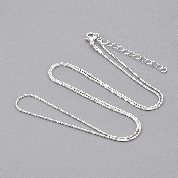 PandaHall Brass Round Snake Chain Necklaces, with Lobster Claw Clasps, Silver Color Plated, 24.4 inch(62.2cm), 1.2mm Brass
PandaHall Brass Round Snake Chain Necklaces, with Lobster Claw Clasps, Silver Color Plated, 24.4 inch(62.2cm), 1.2mm Brass