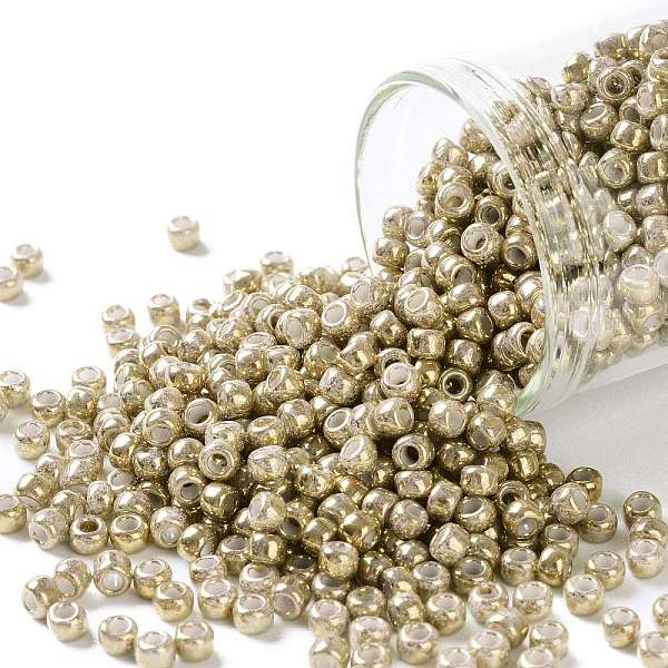 PandaHall TOHO Round Seed Beads, Japanese Seed Beads, (1700) Gilded Marble White, 8/0, 3mm, Hole: 1mm, about 222pcs/10g Glass White
PandaHall TOHO Round Seed Beads, Japanese Seed Beads, (1700) Gilded Marble White, 8/0, 3mm, Hole: 1mm, about 222pcs/10g Glass White
