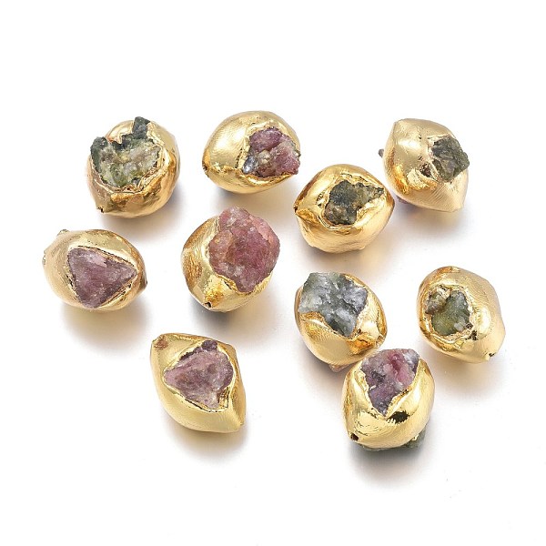PandaHall Natural Tourmaline Beads, with Golden Plated Brass Edge, Rough Raw Stone, Nuggets, 20~21.5x15~16x15.5~22mm, Hole: 1.2mm Tourmaline...
PandaHall Natural Tourmaline Beads, with Golden Plated Brass Edge, Rough Raw Stone, Nuggets, 20~21.5x15~16x15.5~22mm, Hole: 1.2mm Tourmaline...