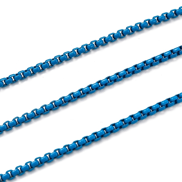 PandaHall Spray Painted Brass Box Chains, Venetian Chains, with Spool, Unwelded, Dodger Blue, 2x2.5x2.5mm Brass
PandaHall Spray Painted Brass Box Chains, Venetian Chains, with Spool, Unwelded, Dodger Blue, 2x2.5x2.5mm Brass