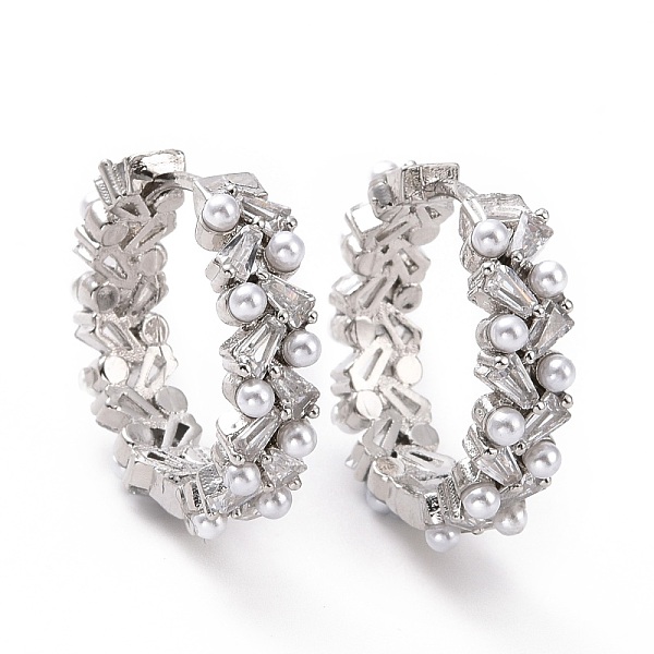 PandaHall Clear Cubic Zirconia Leaf Wrap Hoop Earrings with Acrylic Pearl, Brass Jewelry for Women, Cadmium Free & Lead Free, Platinum...
PandaHall Clear Cubic Zirconia Leaf Wrap Hoop Earrings with Acrylic Pearl, Brass Jewelry for Women, Cadmium Free & Lead Free, Platinum...