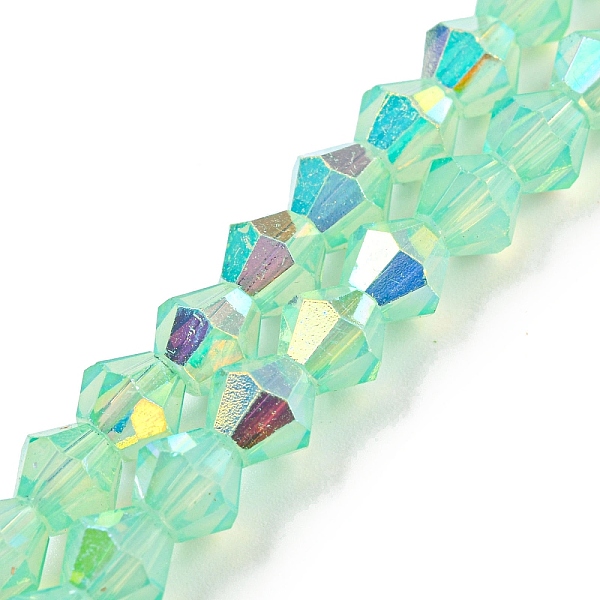 PandaHall Baking Painted Transparent Glass Beads Strands, Half Electroplate, AB Color Plated, Faceted, Bicone, Aquamarine, 6x5.5mm, Hole..., Green
PandaHall Baking Painted Transparent Glass Beads Strands, Half Electroplate, AB Color Plated, Faceted, Bicone, Aquamarine, 6x5.5mm, Hole..., Green
