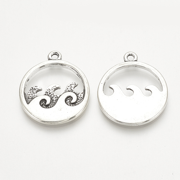 PandaHall Tibetan Style Alloy Pendants, Flat Round with Sea Wave, Cadmium Free & Lead Free, Antique Silver, 23.5~24x20.5x2mm, Hole: 1.5mm...
PandaHall Tibetan Style Alloy Pendants, Flat Round with Sea Wave, Cadmium Free & Lead Free, Antique Silver, 23.5~24x20.5x2mm, Hole: 1.5mm...