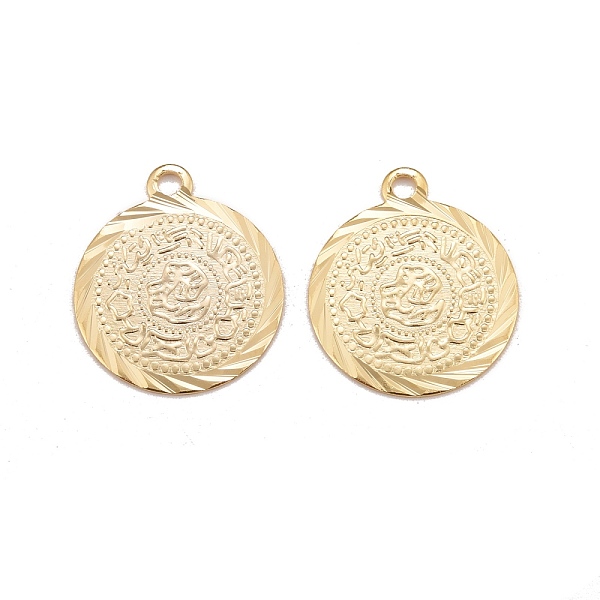 PandaHall Rack Plating Eco-friendly Brass Charms, Lead Free & Cadmium Free, Long-Lasting Plated, Flat Round with Textured Pattern, Real 24K...
PandaHall Rack Plating Eco-friendly Brass Charms, Lead Free & Cadmium Free, Long-Lasting Plated, Flat Round with Textured Pattern, Real 24K...