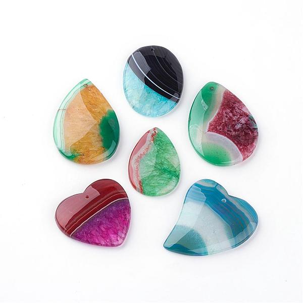 PandaHall Dyed Natural Brazilian Agate Crystal Pendants, Mixed Shape, 44~57x29~45x6~8mm, Hole: 2mm Natural Agate Mixed Shapes
PandaHall Dyed Natural Brazilian Agate Crystal Pendants, Mixed Shape, 44~57x29~45x6~8mm, Hole: 2mm Natural Agate Mixed Shapes
