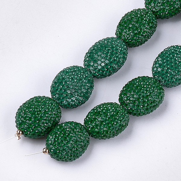 PandaHall Handmade Polymer Clay Rhinestone Beads, Oval, Crystal, Dark Green, 22~23x17~18x10~12mm, Hole: 0.8mm Polymer Clay+Acrylic...
PandaHall Handmade Polymer Clay Rhinestone Beads, Oval, Crystal, Dark Green, 22~23x17~18x10~12mm, Hole: 0.8mm Polymer Clay+Acrylic...