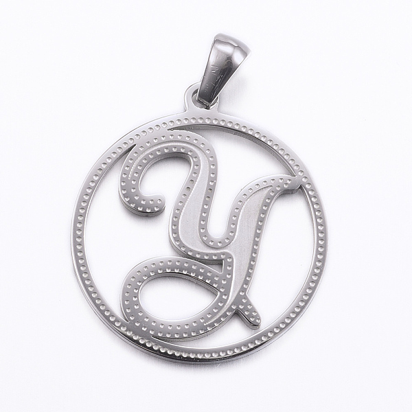 PandaHall 304 Stainless Steel Pendants, Flat Round with Letter, Stainless Steel Color, Letter.Y, 28x25x1.2mm, Hole: 6x3.5mm 304 Stainless...
PandaHall 304 Stainless Steel Pendants, Flat Round with Letter, Stainless Steel Color, Letter.Y, 28x25x1.2mm, Hole: 6x3.5mm 304 Stainless...