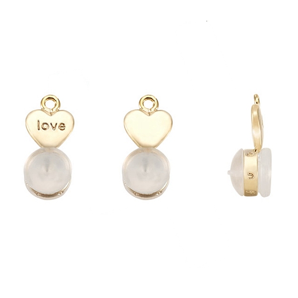 PandaHall Silicone Ear Nuts, Earring Backs, with Brass Findings, Heart, Golden, 11.2x6x5.5mm Silicone
PandaHall Silicone Ear Nuts, Earring Backs, with Brass Findings, Heart, Golden, 11.2x6x5.5mm Silicone
