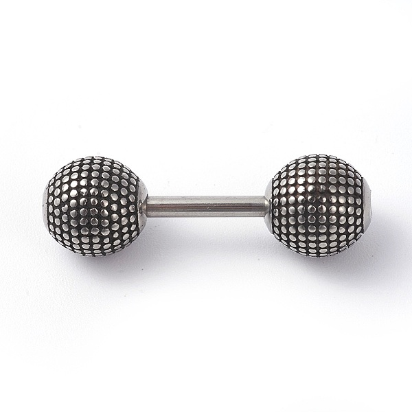 PandaHall 304 Stainless Steel Beads, Dumbbell, Antique Silver, 30x9.5mm, Hole: 1mm 304 Stainless Steel Sports
PandaHall 304 Stainless Steel Beads, Dumbbell, Antique Silver, 30x9.5mm, Hole: 1mm 304 Stainless Steel Sports