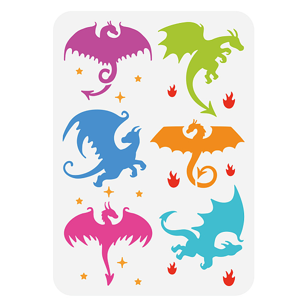 PandaHall Plastic Hollow Out Drawing Painting Stencils Templates, for Painting on Scrapbook Fabric Tiles Floor Furniture Wood, Dragon...
PandaHall Plastic Hollow Out Drawing Painting Stencils Templates, for Painting on Scrapbook Fabric Tiles Floor Furniture Wood, Dragon...