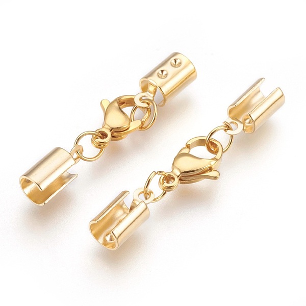 PandaHall 304 Stainless Steel Lobster Claw Clasps, with Cord Ends, Golden, 38mm 304 Stainless Steel
PandaHall 304 Stainless Steel Lobster Claw Clasps, with Cord Ends, Golden, 38mm 304 Stainless Steel