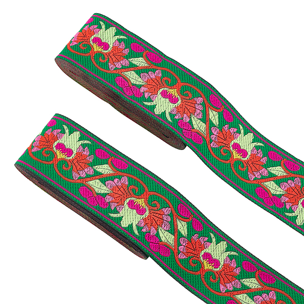 PandaHall Ethnic Style Polyester Ribbons, Jacquard Ribbon, Flower Pattern, Lime Green, 2 inch(50mm), about 7.66 Yards(7m)/pc Polyester...
PandaHall Ethnic Style Polyester Ribbons, Jacquard Ribbon, Flower Pattern, Lime Green, 2 inch(50mm), about 7.66 Yards(7m)/pc Polyester...