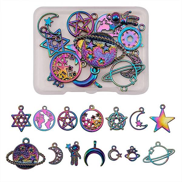 PandaHall 14 Pcs Space Theme 316L Surgical Stainless Steel Charms & Pendants, Mixed Shape, Rainbow Color, 17~24x11~32mm 316L Surgical...
PandaHall 14 Pcs Space Theme 316L Surgical Stainless Steel Charms & Pendants, Mixed Shape, Rainbow Color, 17~24x11~32mm 316L Surgical...