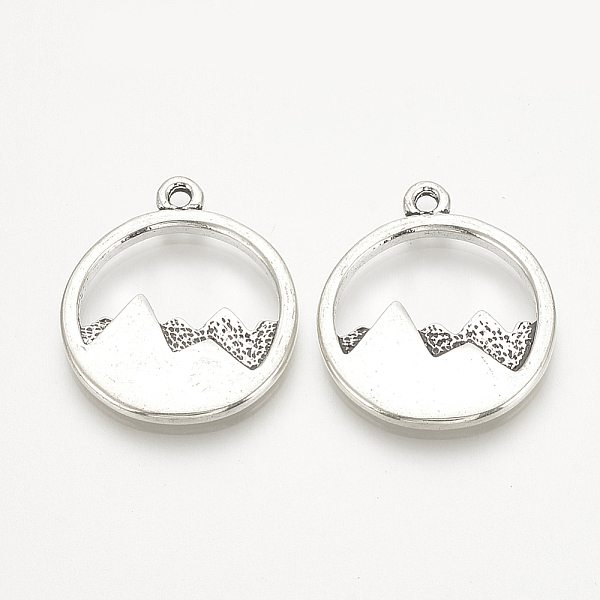 PandaHall Tibetan Style Alloy Pendants, Flat Round with Mountain, Cadmium Free & Lead Free, Antique Silver, 23.5~24x20.5x2mm, Hole: 1.5mm...
PandaHall Tibetan Style Alloy Pendants, Flat Round with Mountain, Cadmium Free & Lead Free, Antique Silver, 23.5~24x20.5x2mm, Hole: 1.5mm...