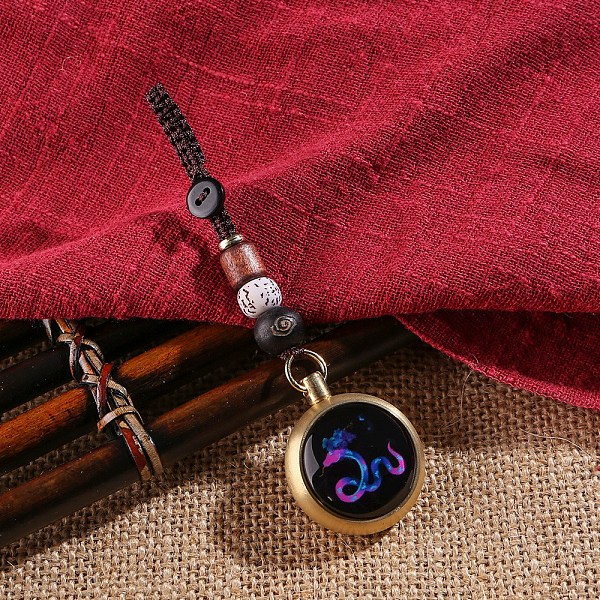 PandaHall Luminous Brass & Lampwork Twelve Zodiac Turning Pendant Decorations, Glow in the Dark, Good Luck Hand-woven Rope Hanging Ornament...
PandaHall Luminous Brass & Lampwork Twelve Zodiac Turning Pendant Decorations, Glow in the Dark, Good Luck Hand-woven Rope Hanging Ornament...