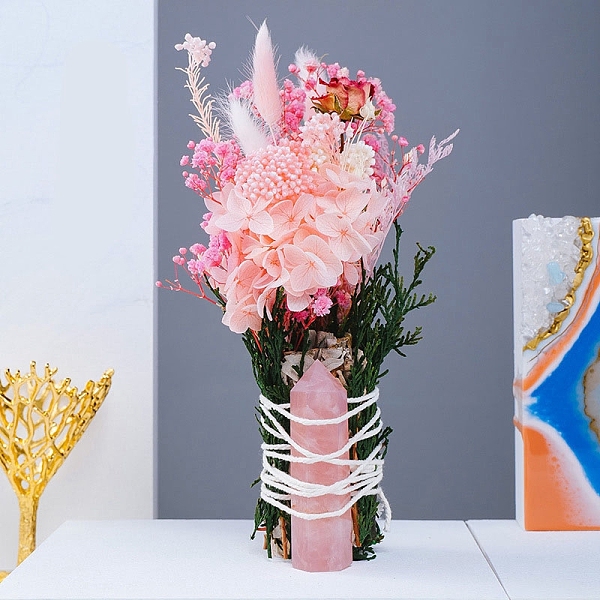 PandaHall Natural Rose Quartz Artifical Bouquets, Tulip Flower Gift for Birthday, 80~100mm Rose Quartz Flower
PandaHall Natural Rose Quartz Artifical Bouquets, Tulip Flower Gift for Birthday, 80~100mm Rose Quartz Flower
