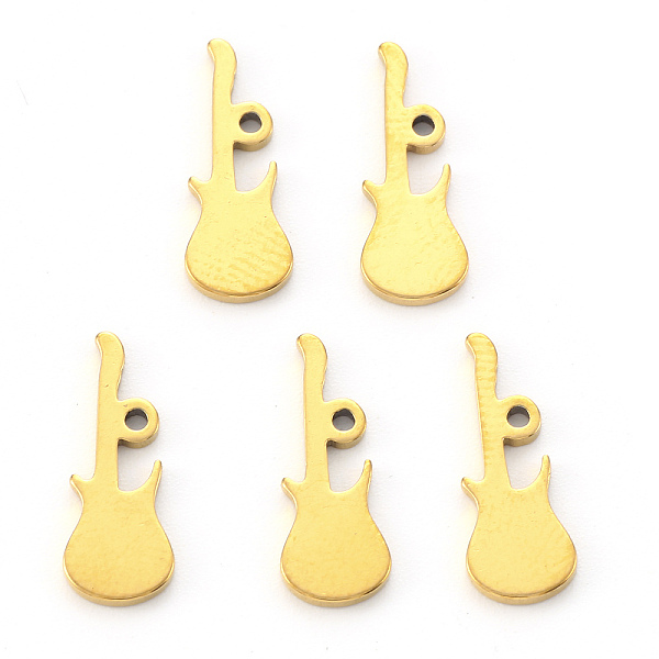 PandaHall Vacuum Plating 304 Stainless Steel Charms, Laser Cut, Guitar, Golden, 15x6x1mm, Hole: 0.8~1.2mm 304 Stainless Steel Musical...
PandaHall Vacuum Plating 304 Stainless Steel Charms, Laser Cut, Guitar, Golden, 15x6x1mm, Hole: 0.8~1.2mm 304 Stainless Steel Musical...