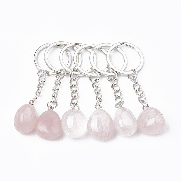 PandaHall Natural Rose Quartz Keychain, with Iron Findings, Nugget, Platinum, 85~100mm, Pendant: 25~40x14~25x11~18mm, Ring: 27~28x2mm Rose...
PandaHall Natural Rose Quartz Keychain, with Iron Findings, Nugget, Platinum, 85~100mm, Pendant: 25~40x14~25x11~18mm, Ring: 27~28x2mm Rose...