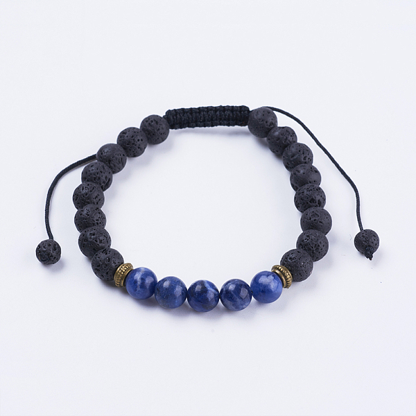 PandaHall Adjustable Nylon Cord Braided Bead Bracelets, with Lava Rock, Sodalite Beads & Alloy Findings, 2-1/8 inch(54mm) Sodalite
PandaHall Adjustable Nylon Cord Braided Bead Bracelets, with Lava Rock, Sodalite Beads & Alloy Findings, 2-1/8 inch(54mm) Sodalite