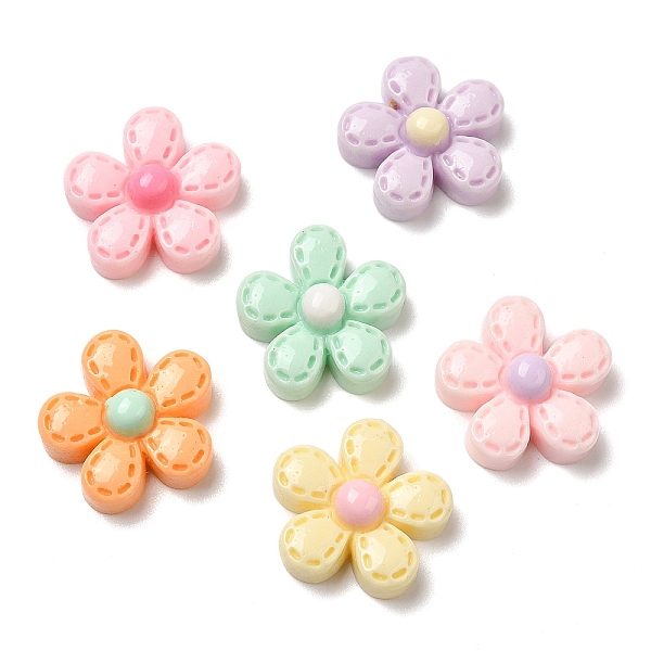 PandaHall Opaque Resin Cabochons, Flower, Mixed Color, 15x15x6mm Resin Flower Multicolor
PandaHall Opaque Resin Cabochons, Flower, Mixed Color, 15x15x6mm Resin Flower Multicolor