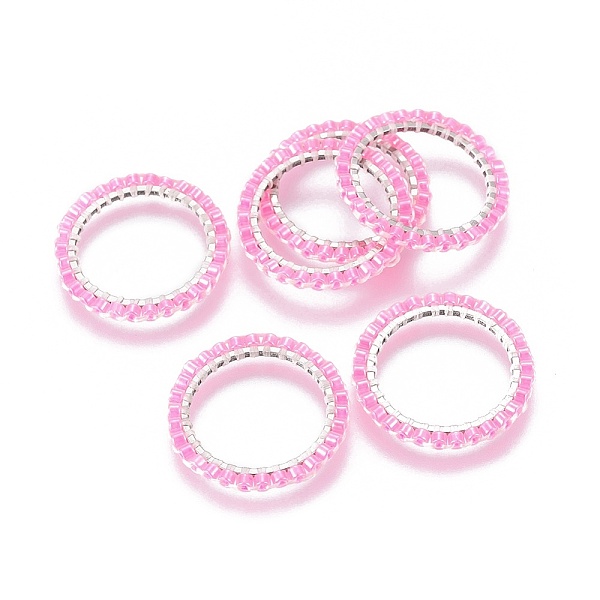PandaHall MIYUKI & TOHO Handmade Japanese Seed Beads, with Silver Plated 304 Stainless Steel Link Rings, Loom Pattern, Ring/Circle, Pearl..., Pink
PandaHall MIYUKI & TOHO Handmade Japanese Seed Beads, with Silver Plated 304 Stainless Steel Link Rings, Loom Pattern, Ring/Circle, Pearl..., Pink