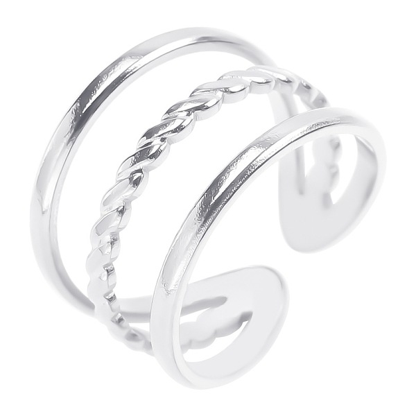 PandaHall Fashionable Titanium Steel Three Layers Open Cuff Rings for Men and Women, Stainless Steel Color Titanium Steel
PandaHall Fashionable Titanium Steel Three Layers Open Cuff Rings for Men and Women, Stainless Steel Color Titanium Steel