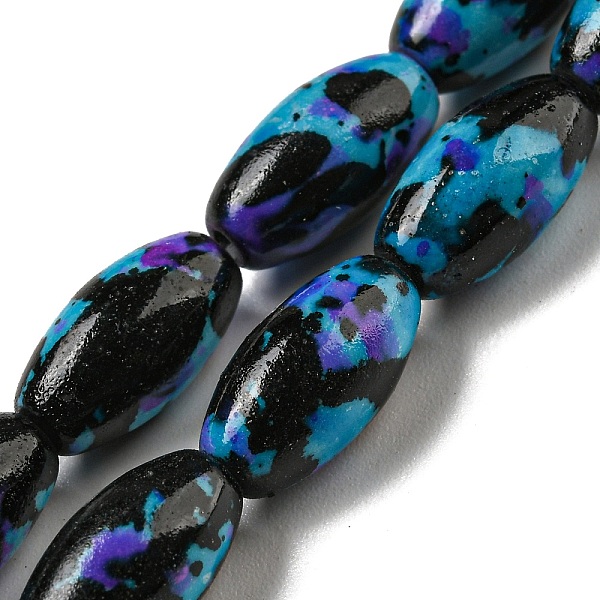 PandaHall Spray Painted Synthetic Turquoise Beads Strands, Oval, Dark Turquoise, 12x6.5mm, Hole: 1.2~1.4mm, about 33pcs/strand...
PandaHall Spray Painted Synthetic Turquoise Beads Strands, Oval, Dark Turquoise, 12x6.5mm, Hole: 1.2~1.4mm, about 33pcs/strand...