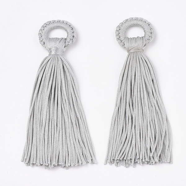 PandaHall Polyester Tassel Big Pendant Decorations, Light Grey, 98~110x24~26x10~15mm, Hole: 14mm Polyester Gray
PandaHall Polyester Tassel Big Pendant Decorations, Light Grey, 98~110x24~26x10~15mm, Hole: 14mm Polyester Gray