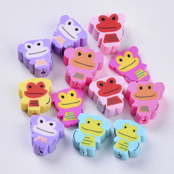 PandaHall Handmade Polymer Clay Beads, Monkey, Mixed Color, 9~11x9~11x4~5mm, Hole: 1.6mm Polymer Clay Monkey Multicolor
PandaHall Handmade Polymer Clay Beads, Monkey, Mixed Color, 9~11x9~11x4~5mm, Hole: 1.6mm Polymer Clay Monkey Multicolor