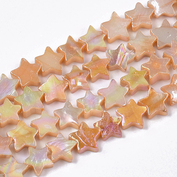 PandaHall Freshwater Shell Beads Strands, AB Color Plated, Dyed, Star, Light Salmon, 8~9x9x2~3mm, Hole: 0.8mm, about 55~59pcs/Strand, 15.89..., Red
PandaHall Freshwater Shell Beads Strands, AB Color Plated, Dyed, Star, Light Salmon, 8~9x9x2~3mm, Hole: 0.8mm, about 55~59pcs/Strand, 15.89..., Red