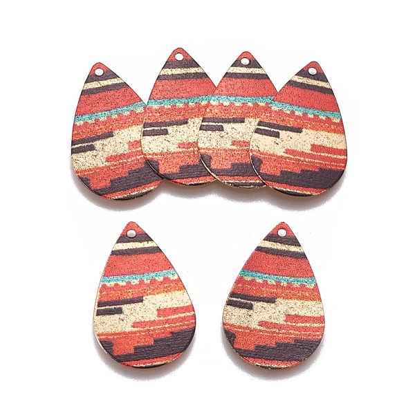 PandaHall Printed Iron Pendants, teardrop, Light Gold, Colorful, 27.5x17.8x0.4mm, Hole: 1.4mm Iron Teardrop
PandaHall Printed Iron Pendants, teardrop, Light Gold, Colorful, 27.5x17.8x0.4mm, Hole: 1.4mm Iron Teardrop