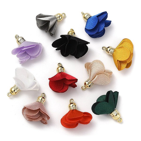 PandaHall Polyester Pendant Decorations, with Acrylic Findings, Flower Charms, Mixed Color, 29~32x27~29x8mm, Hole: 2mm Polyester Flower..., Multicolor
PandaHall Polyester Pendant Decorations, with Acrylic Findings, Flower Charms, Mixed Color, 29~32x27~29x8mm, Hole: 2mm Polyester Flower..., Multicolor