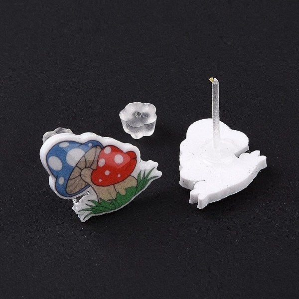 PandaHall Acrylic Cartoon Mushroom Stud Earrings with Platic Pins for Women, Royal Blue, 13x14mm, Pin: 1mm Acrylic Mushroom
PandaHall Acrylic Cartoon Mushroom Stud Earrings with Platic Pins for Women, Royal Blue, 13x14mm, Pin: 1mm Acrylic Mushroom