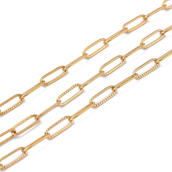 PandaHall 304 Stainless Steel Paperclip Chains, with Spool, Soldered, Vacuum Plating, Real 18K Gold Plated, 10x3.5x0.7mm, 10.93 yards...
PandaHall 304 Stainless Steel Paperclip Chains, with Spool, Soldered, Vacuum Plating, Real 18K Gold Plated, 10x3.5x0.7mm, 10.93 yards...