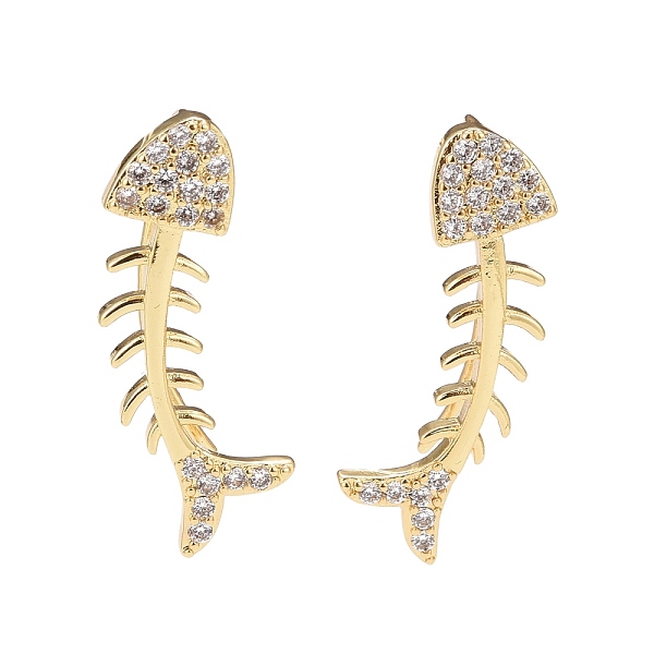 PandaHall Cubic Zirconia Fishbone Dangle Earrings, Real 18K Gold Plated Brass Jewelry for Women, Lead Free & Cadmium Free, Clear, 32x11mm...
PandaHall Cubic Zirconia Fishbone Dangle Earrings, Real 18K Gold Plated Brass Jewelry for Women, Lead Free & Cadmium Free, Clear, 32x11mm...