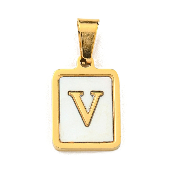 PandaHall Vacuum Plating 304 Stainless Steel Pave Natural White Shell Pendants, Rectangle with Letter Charms, Golden, Letter V...
PandaHall Vacuum Plating 304 Stainless Steel Pave Natural White Shell Pendants, Rectangle with Letter Charms, Golden, Letter V...