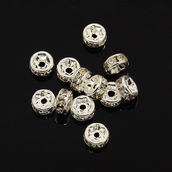 PandaHall Brass Rhinestone Spacer Beads, Grade AAA, Straight Flange, Nickel Free, Silver Color Plated, Rondelle, Crystal, 5x2.5mm, Hole: 1mm...
PandaHall Brass Rhinestone Spacer Beads, Grade AAA, Straight Flange, Nickel Free, Silver Color Plated, Rondelle, Crystal, 5x2.5mm, Hole: 1mm...