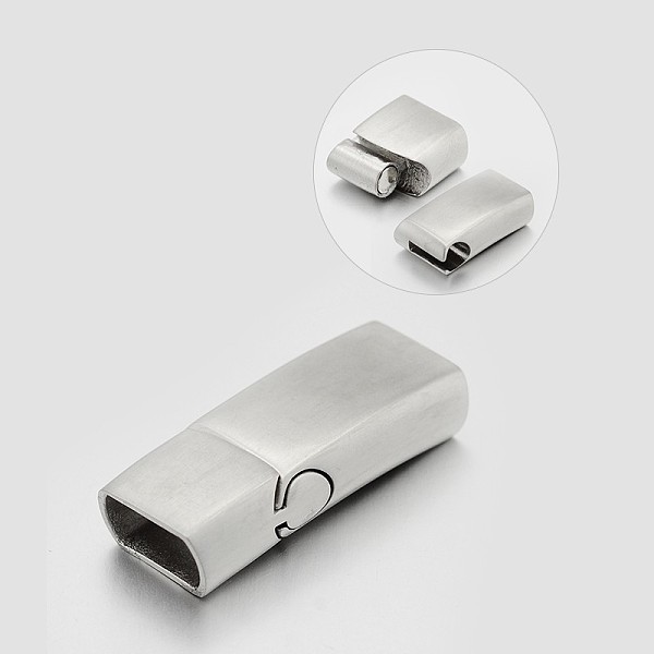 PandaHall Rectangle 304 Stainless Steel Matte Magnetic Bracelet Clasps, with Glue-in Ends, Stainless Steel Color, 33x14x8mm, Hole: 12x6mm...
PandaHall Rectangle 304 Stainless Steel Matte Magnetic Bracelet Clasps, with Glue-in Ends, Stainless Steel Color, 33x14x8mm, Hole: 12x6mm...