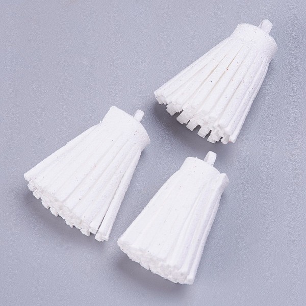 PandaHall Faux Suede Tassel Pendant Decorations, White, 33x13~15mm, Hole: 3~4mm Faux Suede White
PandaHall Faux Suede Tassel Pendant Decorations, White, 33x13~15mm, Hole: 3~4mm Faux Suede White