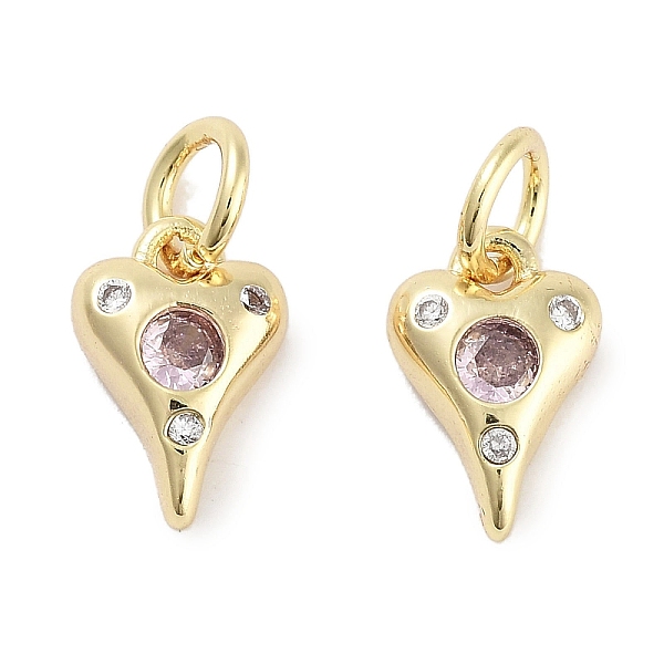 PandaHall Brass Micro Pave Cubic Zirconia Charms, with Jump Ring, Heart, Real 18K Gold Plated, Pink, 10x6.5x2.5mm, Hole: 3mm Brass+Cubic...
PandaHall Brass Micro Pave Cubic Zirconia Charms, with Jump Ring, Heart, Real 18K Gold Plated, Pink, 10x6.5x2.5mm, Hole: 3mm Brass+Cubic...